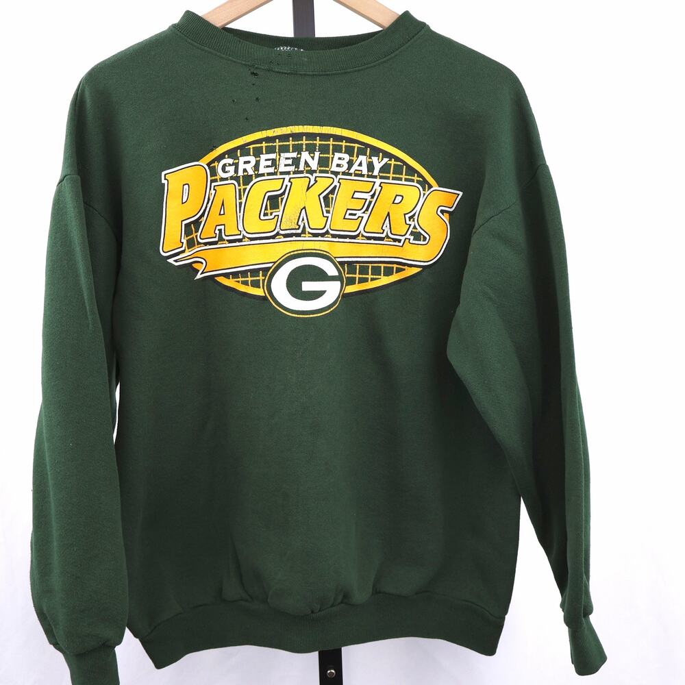 Vintage 80s Green Bay Packers Tultex Sweatshirt USA Made NFL Crewneck Mens Large